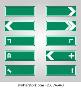 green traffic signs