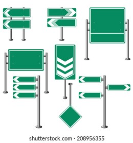 green traffic signs