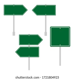 Green Traffic Signs Road Board Text Stock Vector Royalty Free