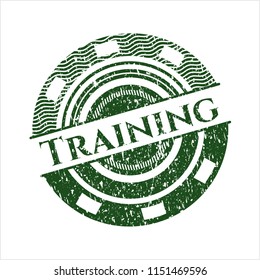 Green Training rubber grunge texture seal
