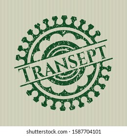 Green Transept grunge style stamp