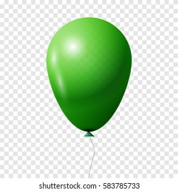 Green transparent balloon.