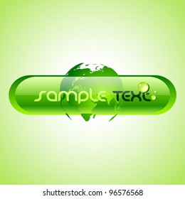 Green transparent label - vector illustration