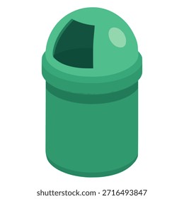 Contenedores de basura verdes Diseño de Plantilla de Ilustración vectorial de color plano