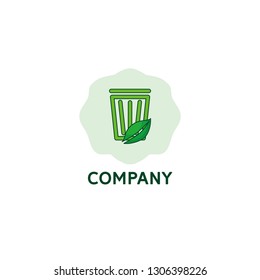 green trash logo