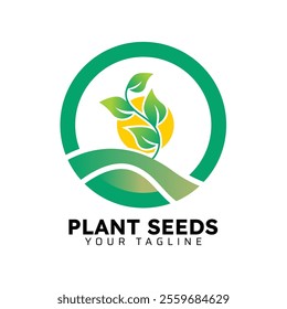 Green Tree Abstract Logo DesignTemplate