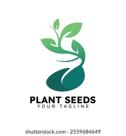 Green Tree Abstract Logo DesignTemplate