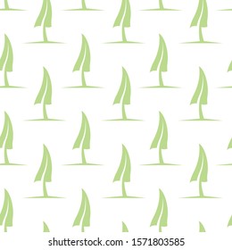 green tree background seamless pattern vector