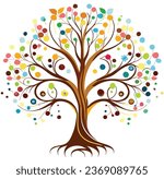 green tree. Beautiful big tree. tree on white background.