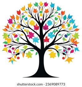 green tree. Beautiful big tree. tree on white background.