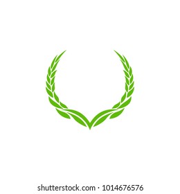 Green tree branch & green leaf illustration.
