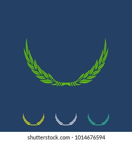 Green tree branch & green leaf illustration.