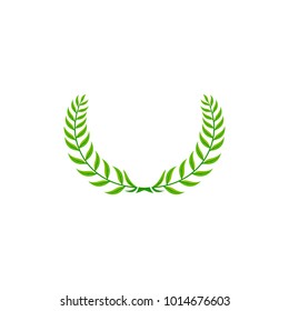 Green tree branch & green leaf illustration.