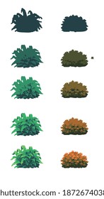 green tree bush vector art
