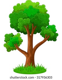 Green tree cartoon