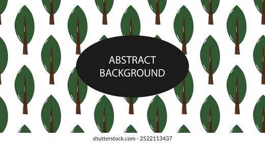 green tree cartoon pattern isolated on white background