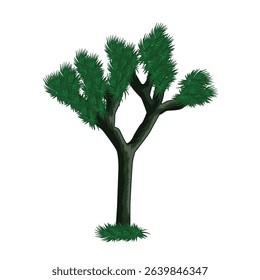 
Green tree cartoon vector illustration drawing for children book