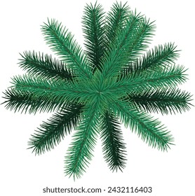 Grüner Baum Weihnachten Dekoration Vektor