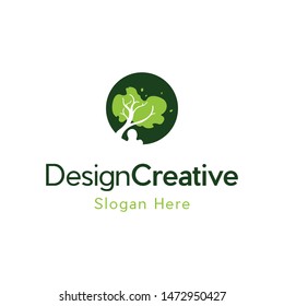 Green Tree Circle Logo Design