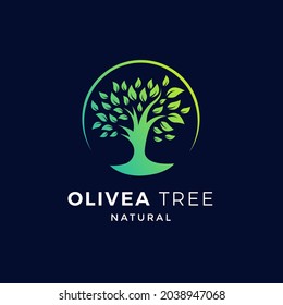 green tree concept logo vector design