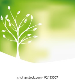 Green tree design background, abstract