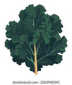 green tree design illustration over white