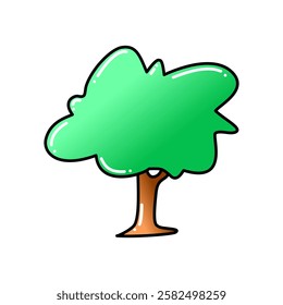 green tree design isolated on white background