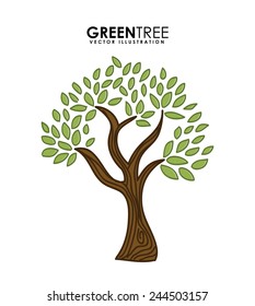 green tree design, vector illustration eps10 graphic