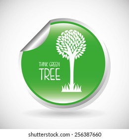 green tree design, vector illustration eps10 graphic 