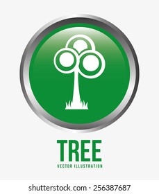 green tree design, vector illustration eps10 graphic 
