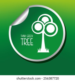 green tree design, vector illustration eps10 graphic 