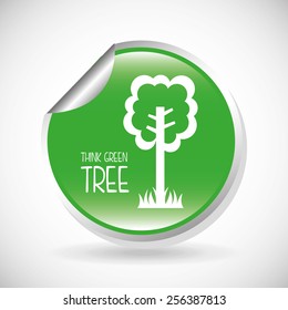 green tree design, vector illustration eps10 graphic 