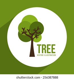 green tree design, vector illustration eps10 graphic 
