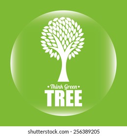 green tree design, vector illustration eps10 graphic 