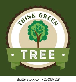 green tree design, vector illustration eps10 graphic 