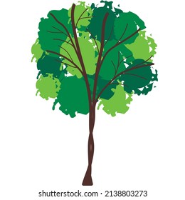 Green tree, different shades of green, logo icon. Natural forest template design. Family life community vector illustration.eps
