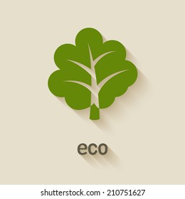 green tree eco symbol - vector illustration. eps 10