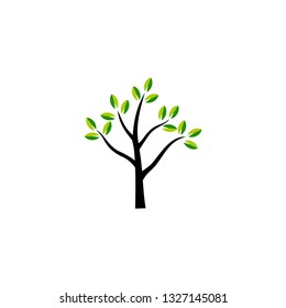 green tree eco vector illustration
