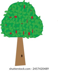 green tree environment eps illustrator