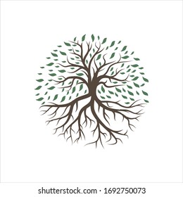 Green tree environment vector design