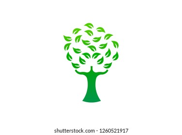 Green Tree Environmental Vector Logo Stock Vector (Royalty Free ...