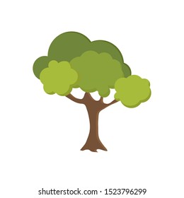 Green tree Fertile A variety of forms on the White Background,
Set of various tree sets,Trees for decorating gardens and home designs.vector illustration and icon