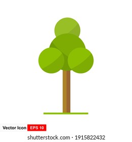 Árbol verde fértil Diversas formas en el fondo blanco, ilustración .vector e icono