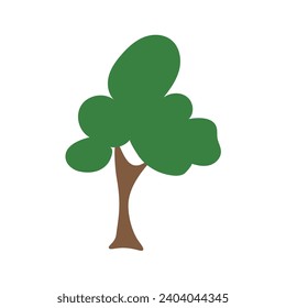 Green tree Fertile A variety of forms on the White Background,Set of various tree sets,Trees for decorating gardens and home designs.vector illustration and icon