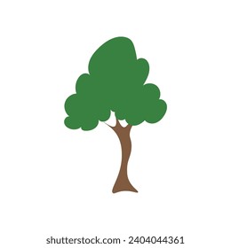 Green tree Fertile A variety of forms on the White Background,Set of various tree sets,Trees for decorating gardens and home designs.vector illustration and icon