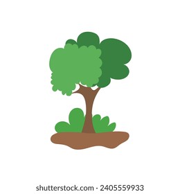Green tree Fertile A variety of forms on the White Background,Set of various tree sets,Trees for decorating gardens and home designs.vector illustration and icon
