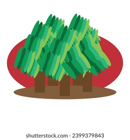green tree and green grass