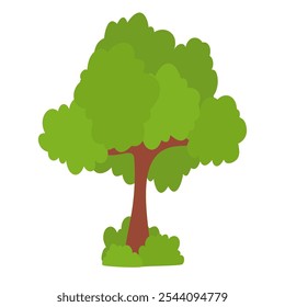 Green tree with green grass