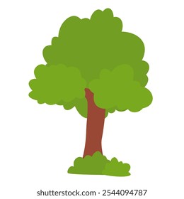 Green tree with green grass