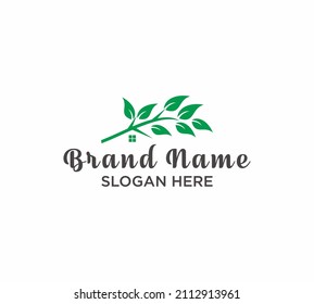 Green Tree Home Logo vector